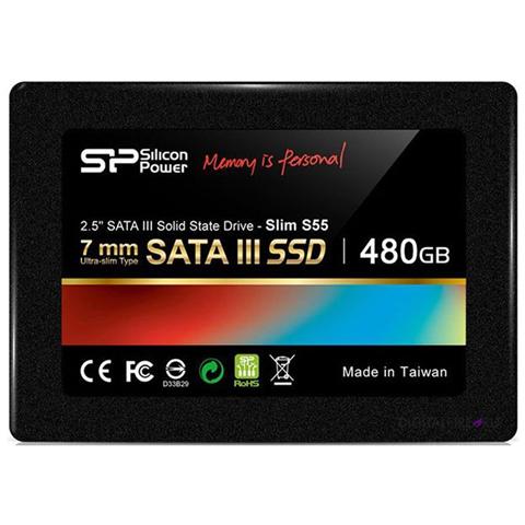 Slim S55 480GB, 480 GB, Serial ATA III, 550 MB / s, 6,35 cm (2.5") , Nero, Resistente agli urti - Foto 2