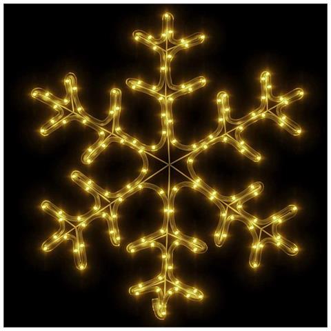 Figura Natalizia Fiocco di Neve 144 LED Bianco Caldo 59x59 cm - Foto 2