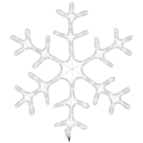 Figura Natalizia Fiocco di Neve 144 LED Bianco Caldo 59x59 cm - Foto 5