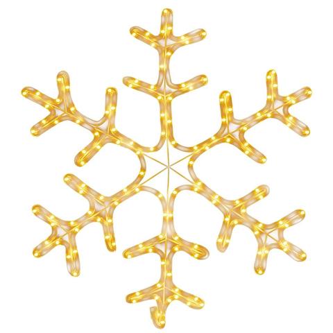 Figura Natalizia Fiocco di Neve 144 LED Bianco Caldo 59x59 cm - Foto 1