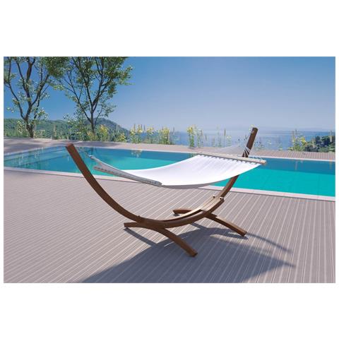 Lagoa Amaca Con Supporto In Legno Tela Di Cotone Ecru 3,15 M 1 Persona - Foto 9