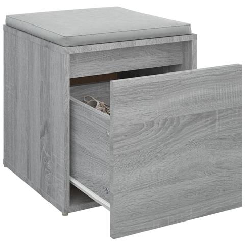 Cassetto Contenitore Grigio Sonoma 40,5x40x40 Cm In Multistrato - Foto 8