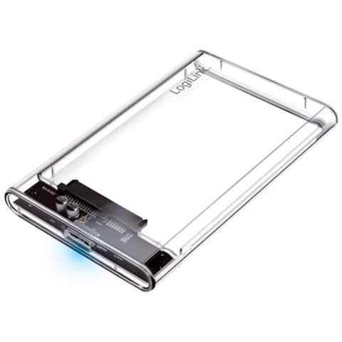 Box Hdd /ssd Esterno Per Disco Rigido 2.5'' Usb 3.0 Trasparente Con Led - Foto 1