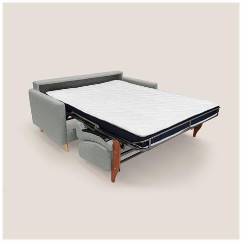 Edgar Divano letto matrimoniale in tessuto felis impermeabile T03 200 cm (mat. 160x197) grigio chiaro - Foto 2