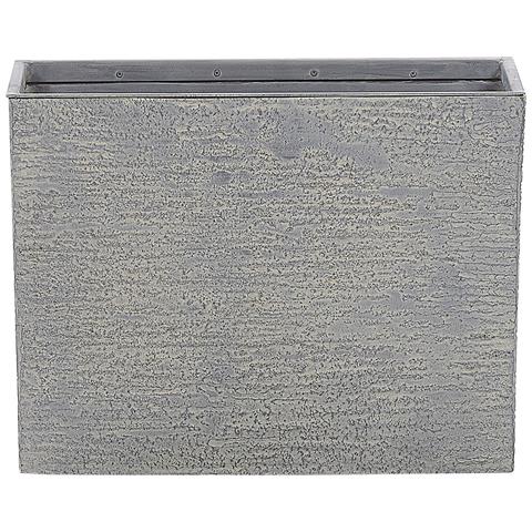 Vaso Rettangolare Per Interno Ed Esterno Grigio 25 X 60 X 45 Cm Edessa - Foto 2