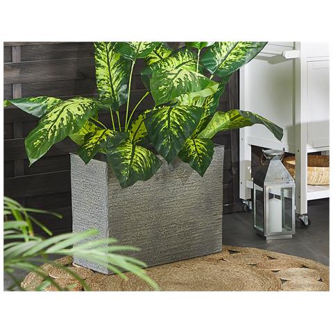 Vaso Rettangolare Per Interno Ed Esterno Grigio 25 X 60 X 45 Cm Edessa - Foto 1