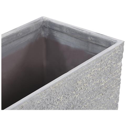 Vaso Rettangolare Per Interno Ed Esterno Grigio 25 X 60 X 45 Cm Edessa - Foto 7