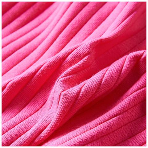 Maglietta Da Bambina A Maniche Lunghe A Costine Fucsia 140 - Foto 8