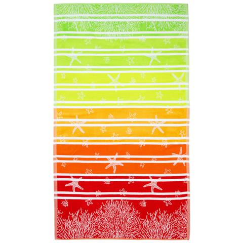 Telo Mare Jacquard Spugna Asciugamano Spiaggia Disegno Lanzarote Degradè Telo Mare Multicolor - Foto 2