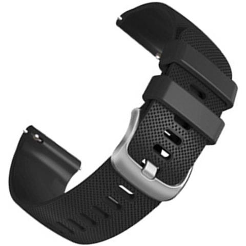 Cinturino Per Orologio In Silicone 22 Mm - Compatibile Con Garmin, Samsung, Huawei E Altro Ancora Black - Foto 3