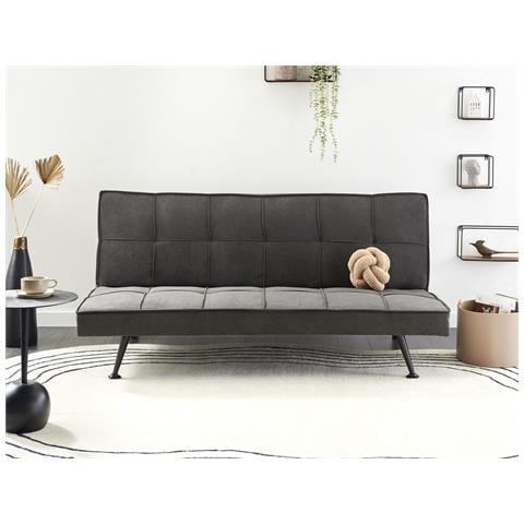 Divano Letto Hasle Grigio Scuro Tessuto - Foto 1