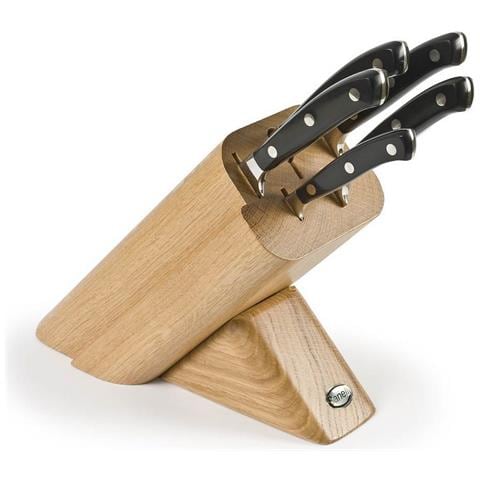 Ceppo Di Coltelli Da Cucina Ergoforge - Nero - Acciaio - 33x31x13 Cm - Foto 1