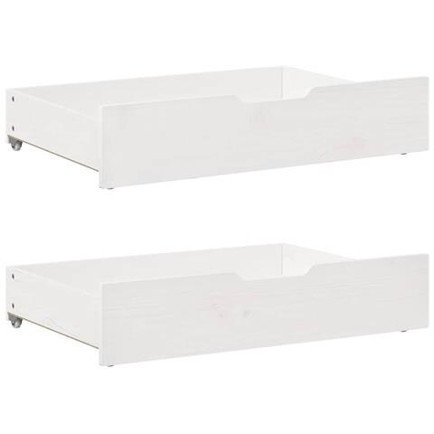 Letto Estraibile con Cassetti senza Materasso Bianco 80x200 cm - Foto 2