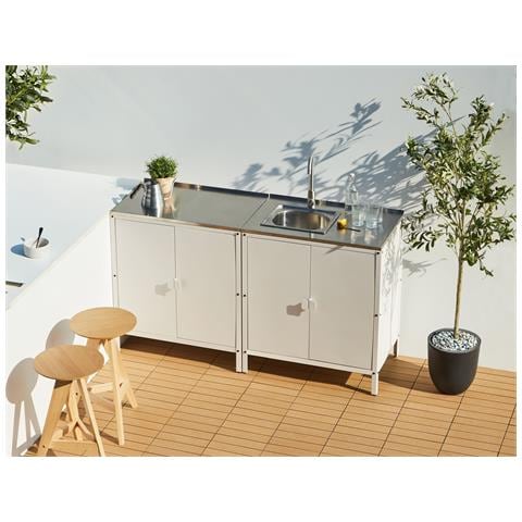 Mobile Da Cucina Da Esterni Acciaio Bianco Vilama - Foto 1