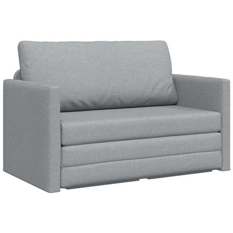 Divano Letto versione 2 in 1 Grigio Chiaro 124x71x78 cm Tessuto - Foto 1