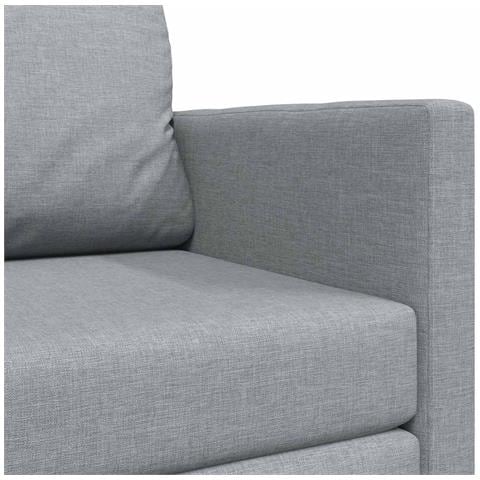 Divano Letto versione 2 in 1 Grigio Chiaro 124x71x78 cm Tessuto - Foto 9