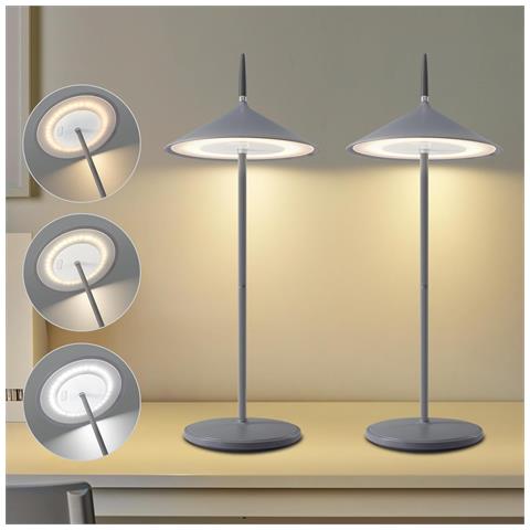 Lampada Da Tavolo A Led Dimmerabile, Moderna Lampada Da Tavolo Per Esterni Da Giardino - Foto 2