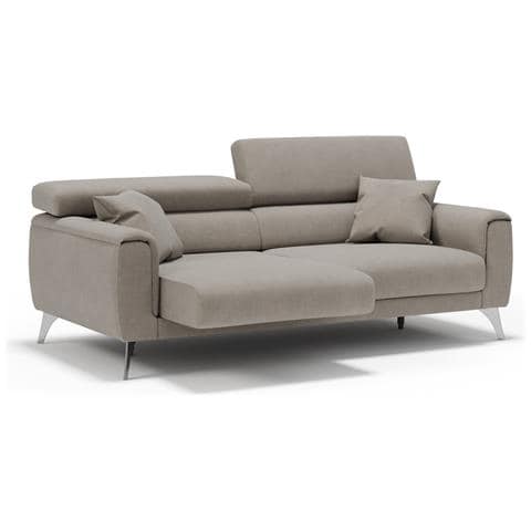 Caravaggio Divano Con Sedute Allungabili In Tessuto Impermeabile T02 Beige - Foto 1