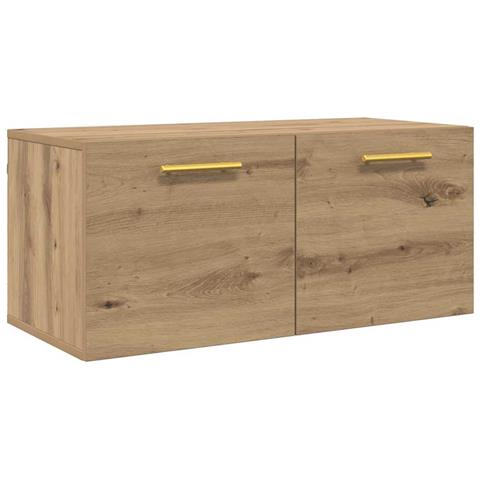 Armadietto a muro rovere artigianale 80 x 36.5 x 35 cm - Foto 1