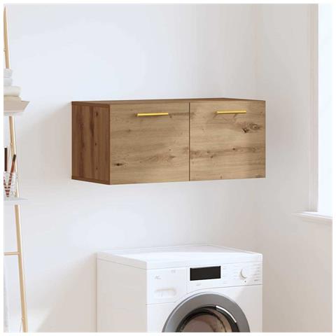 Armadietto a muro rovere artigianale 80 x 36.5 x 35 cm - Foto 2