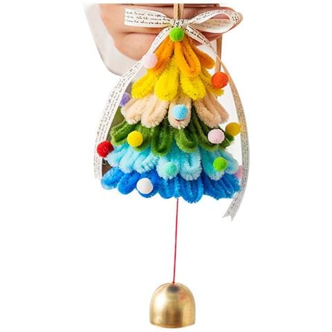 Set Di Ornamenti Natalizi Con Campanella E Bastoncino A Spirale, Albero Di Natale Macaron Per Auto - Foto 1