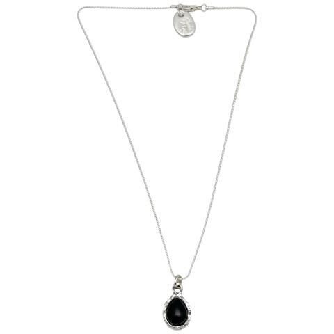 Set Di Collana E Orecchini Placcati In Argento E Nero - Foto 5
