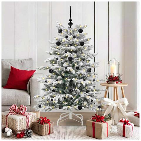 Albero di Natale Artificiale con Rami Pieghevoli Bianco 150 cm - Foto 2
