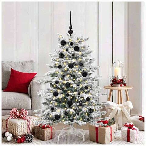 Set di Palle di Natale con 150 LED 61 pcs Nero Plastica - Foto 2