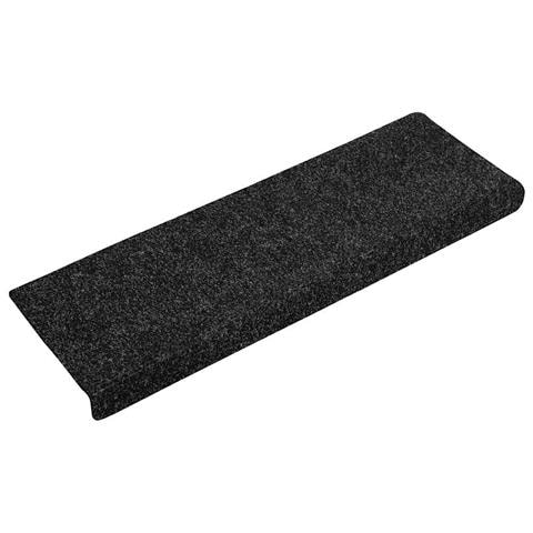 Tappetini per scale autoadesivi 30 pz 65x21x4 cm neri bordo rettangolare - Foto 2