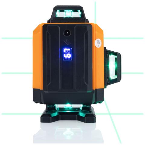 Livella Laser Orange Tiger Rot16l - 16 Linee, Autolivellante | Ip54, 3 Modalità, Telecomando | Set Con Treppiede E Occhiali Protettivi - Foto 2
