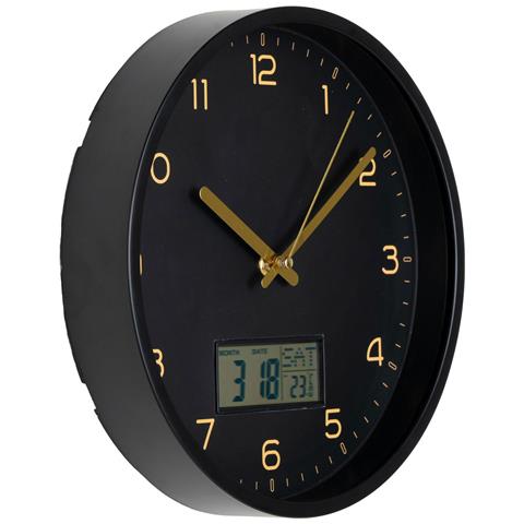 Orologio Da Parete Amiens Nero Con Display Digitale Ø25 Cm - Foto 2
