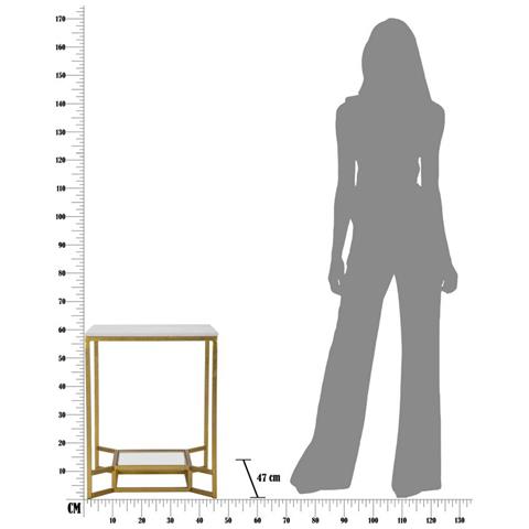 Tavolino Vkh536-oro-metallo-47x47x60 Cm - Foto 7