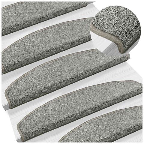 Tappetini per scale autoadesivi 15 pcs Grigio Chiaro - Foto 2
