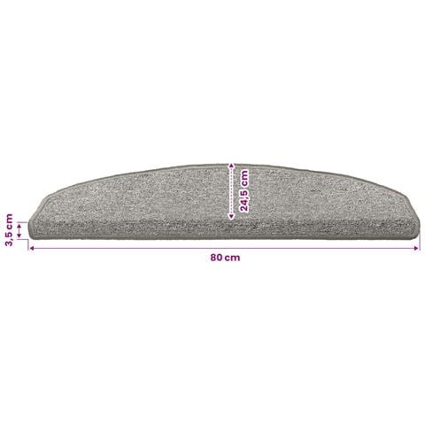Tappetini per scale autoadesivi 15 pcs Grigio Chiaro - Foto 9