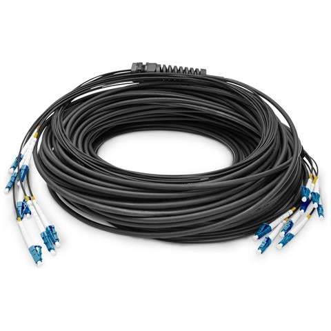Cavo breakout universale in fibra ottica dotato di terminali, Multimode OS2, 8 fibre, LC /UPC - LC /UPC - Foto 1