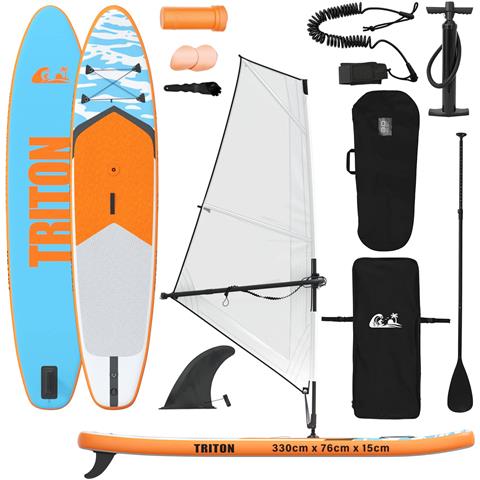 SUP gonfiabile con vela TRITON 330 x 76 x 15 cm Blu per - Foto 1
