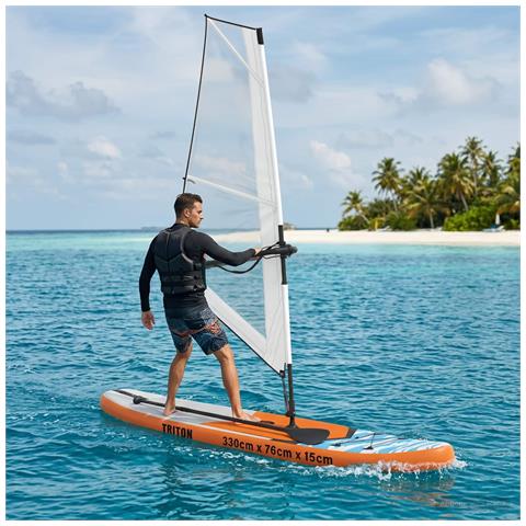 SUP gonfiabile con vela TRITON 330 x 76 x 15 cm Blu per - Foto 2