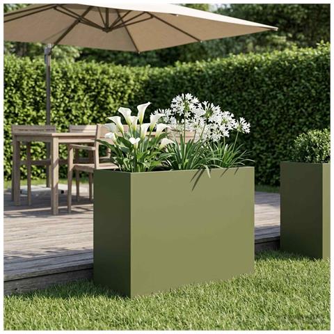 Vaso da giardino Verde Oliva 60 x 30 x 50 cm - Foto 2