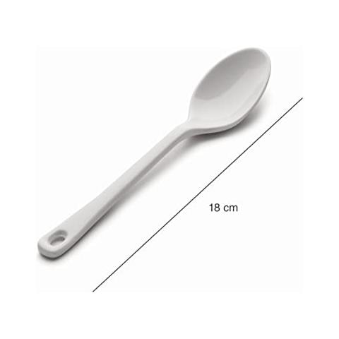 63600 - Cucchiaio classico in melamina liscia, 17 cm, bianco - Foto 2