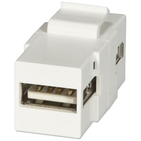Frutto USB Tipo A Femmina / Femmina per prese a muro AV - Foto 2