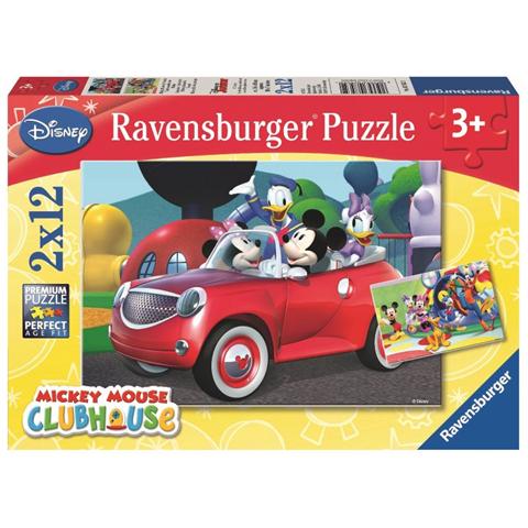 Puzzle Casa Topolino 2x12 pz 26 x 18 cm 7565 - Foto 2