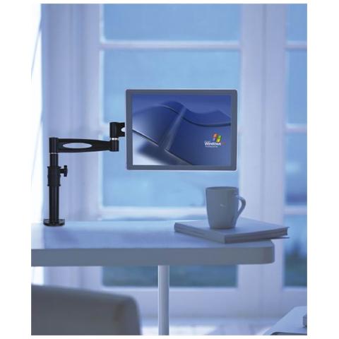 ICA-LCD 501BK - Supporto da scrivania per Monitor 13-19'' braccio medio inclinabile - Foto 2