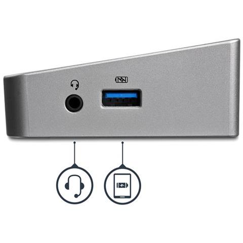 Docking Station replicatore di porte Universale per 3 portatili - video triplo - USB 3.0 - Dock Mac & Windows - Foto 7