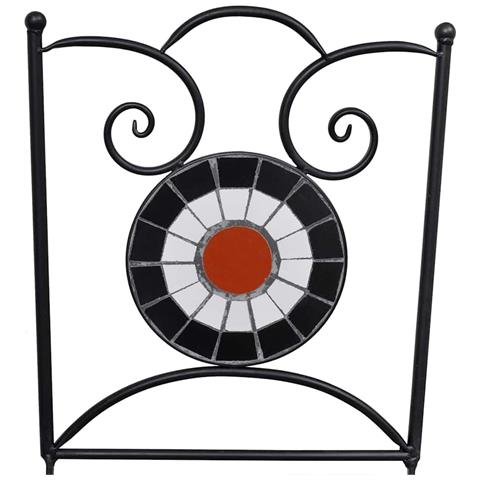 Sedie da Bistrot Pieghevoli 2 pz Ceramica Terracotta e Bianco - Foto 7