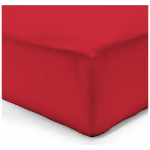 Du Cot De La Nuit Lenzuolo Rosso - 180 x 200 cm - 100% Cotone - Foto 1