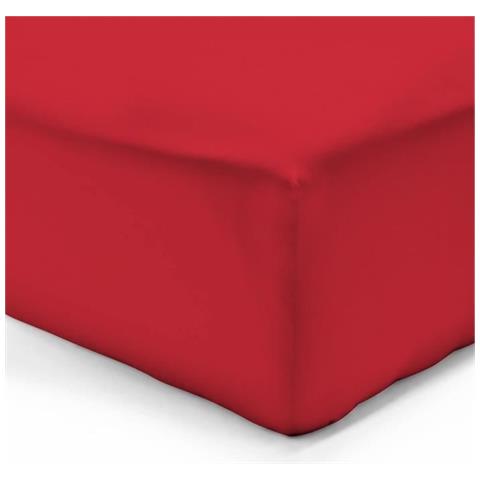 Du Cot De La Nuit Lenzuolo Rosso - 180 x 200 cm - 100% Cotone - Foto 2