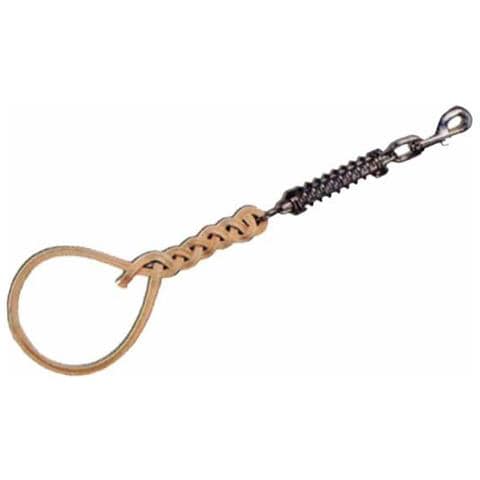 Guinzaglio Cani Cuoio Trecciato Molla Cm 50 - Foto 2