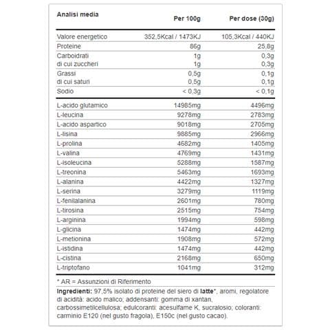 Pure Whey Isolate 95% 600 G Cioccolato - Foto 1