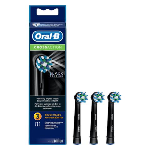 Oral-B Testine di Ricambio per Spazzolino Elettrico Oral-B CrossAction Black - 3 Pezzi - Foto 3