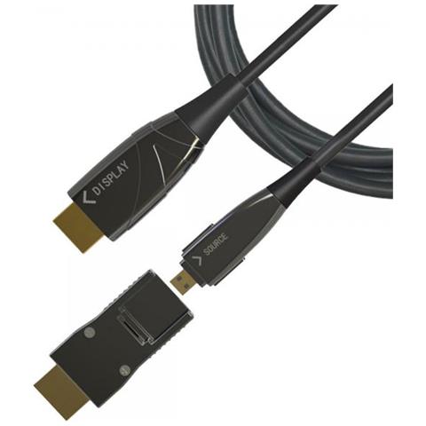 Cavo HDMI A /A Micro HDMI AOC in Fibra Ottica 4K 20m - Foto 3